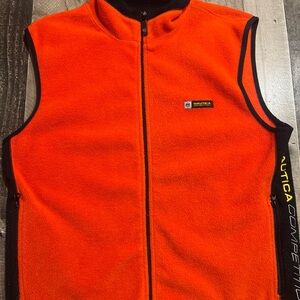 Nautica Competition Vibrant Orange Vest men’s Large vintage